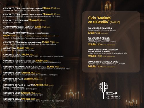Jóvenes promesas y figuras consagradas brillan desde el 20 de junio en el Festival de Las Navas